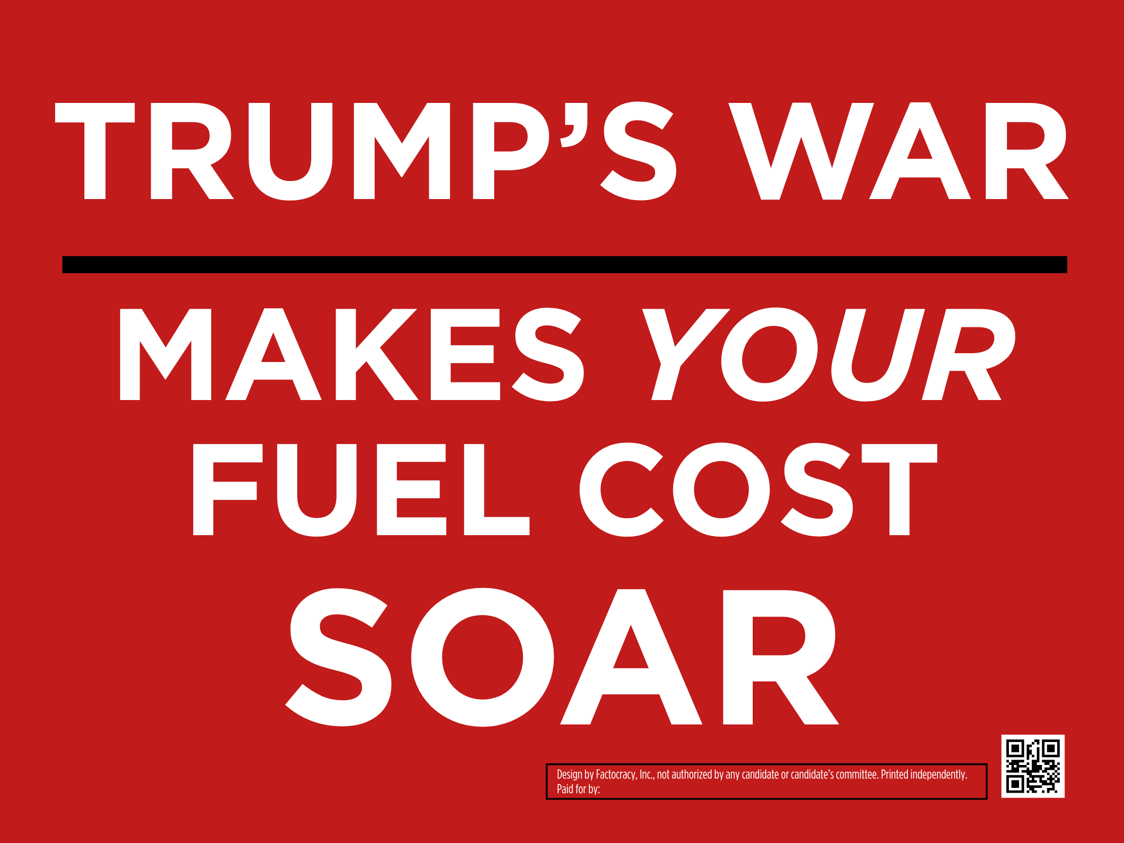 Trump's War Makes Your Gas Cost More